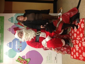 Another picture of Tansy with Santa