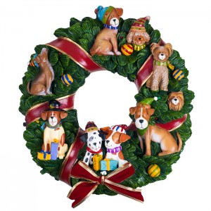 A wreath of dogs I think, with lights.