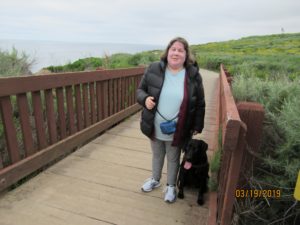 Tansy and I on the bridge at the golf course