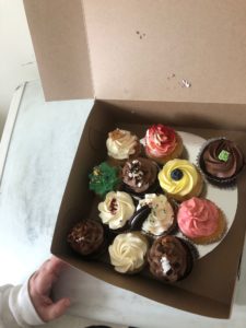 A dozen assorted cupcakes