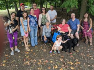 The same group of people, now with Tansy facing the camera.